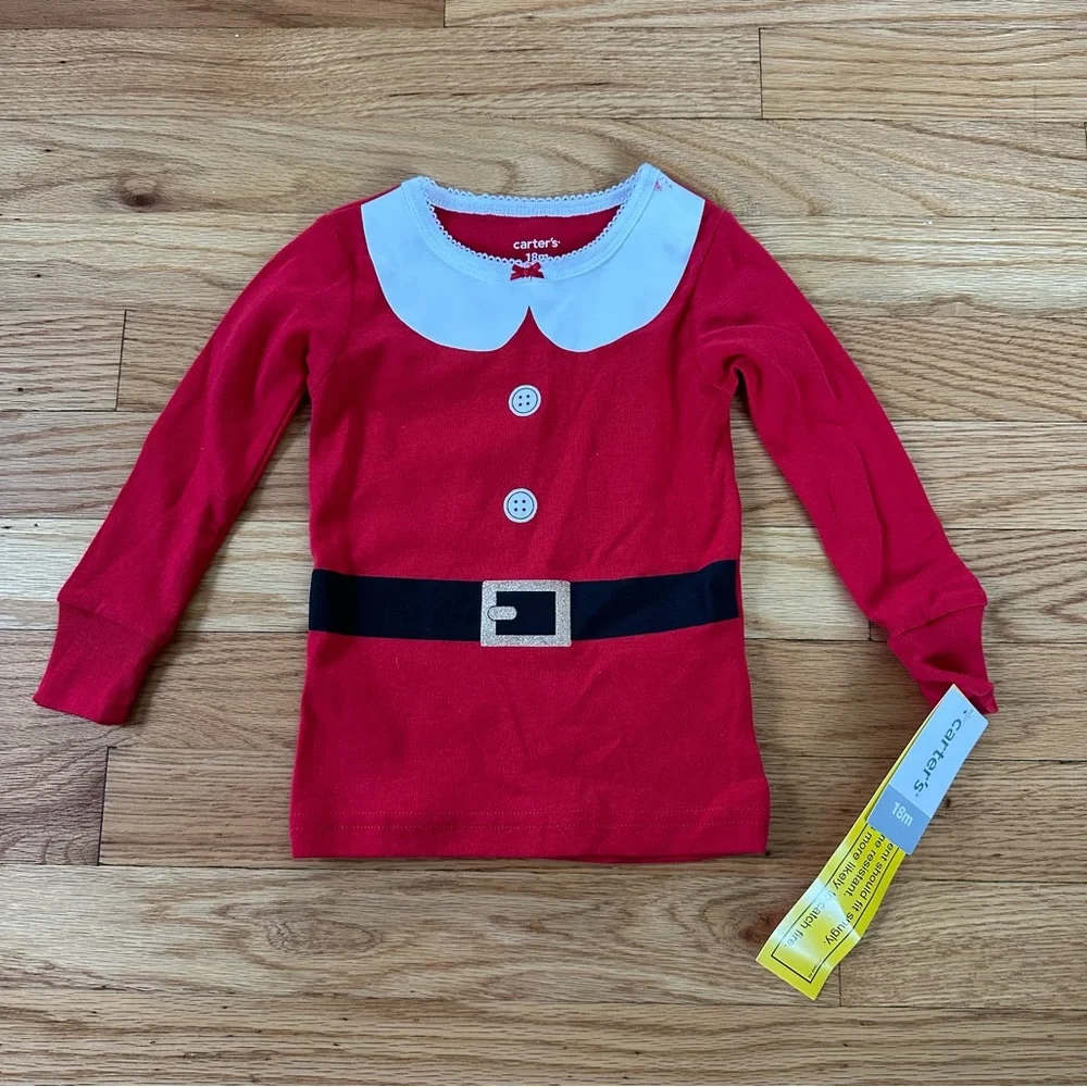 NWT Carter's Red Santa Pajama Set Sz 18 months